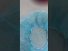 Nonwoven PP Round Bouffant Cap For Food Industry And White Blue Red Pink Hair Elastic