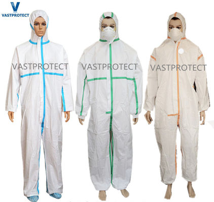 Initial Payment Disposable Taped Coveralls with Sealed Seam EN1149 EN1073 Standard