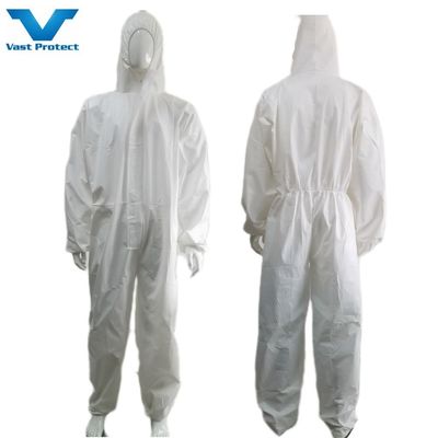 55-70GSM Waterproof Disaposable Microporous Coveralls Production Ability 50000PCS/Day