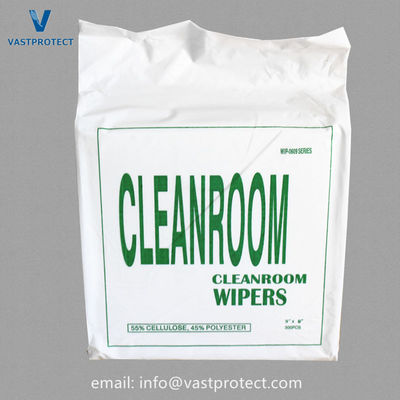 Cleanroom Wiper 0609 Lint Free Polyester Cellulose Spunlaced Non-Woven Wipes VPTWIP06