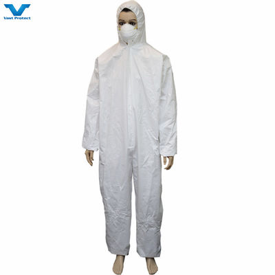 Cat 3 Type 5/6 Disposable Suit Waterproof and Hooded Coveralls for Safety Protection