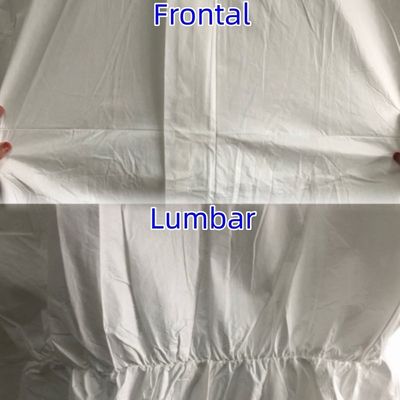 Breathable Anti Static EN1073 White Disposable Micro Film Suit For Solid Particulates