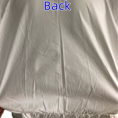 Breathable Anti Static EN1073 White Disposable Micro Film Suit For Solid Particulates