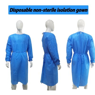 Breathable 40gsm PP Isolation Gown Disposable Gown Level 2/3 Reinforced OEM Accepted
