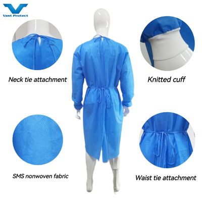 OEM Accepted SMS PP PE Level 1 2 3 Disposable Operating Gowns For Surgical Isolation