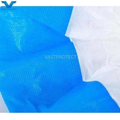 17 X 40cm Customized Blue PP CPE Anti Slip Disposable Shoe Cover For Food Processing