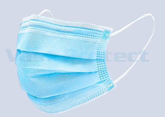Shelf Life 2 Years EN14683 Hospital Supply Disposable 3 Ply Breathable Earloop Face Mask