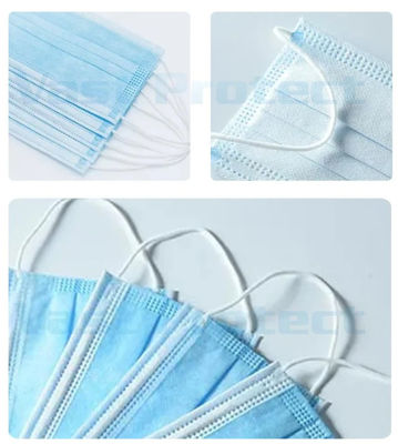Shelf Life 2 Years EN14683 Hospital Supply Disposable 3 Ply Breathable Earloop Face Mask