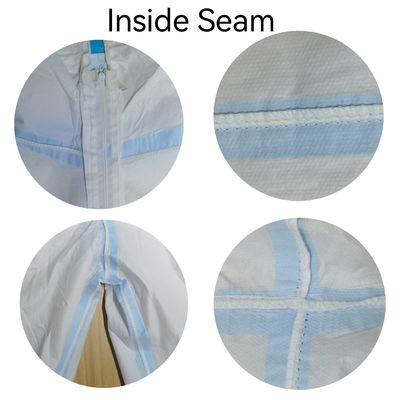 Customizable CE Nonwoven Microporous Medical Protective Coverall With Elastic Wrist Ankle Cap Brim