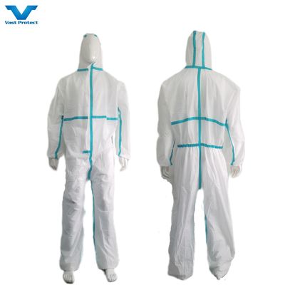 CE Type 5 6 Approved Disposable Protective Coveralls Nonwoven Suit Customized Service