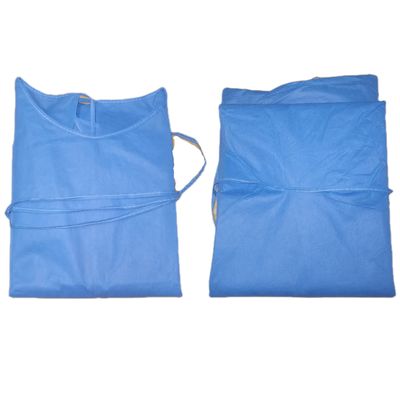 Waterproof Breathable Level 1 2 3 Disposable Isolation Gown With SMS Non Woven Fabric