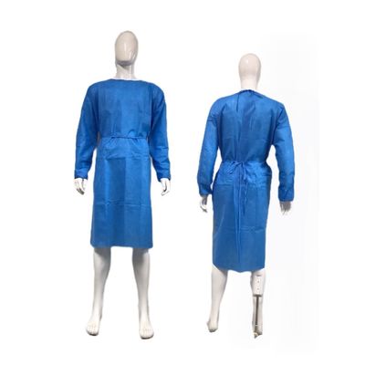 120 X 140cm SMS Isolation Gown Durable Lightweight Protection With CE Certification