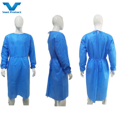 Blue Breathable Anti Static Isolation Gown AAMI Level 2 3 For Protective Equipment