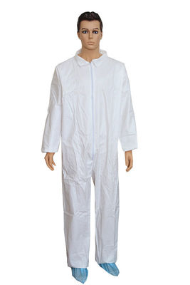 Disposable Nonwoven Microporous Shirt Collar Coveralls Without Hood for US Currency