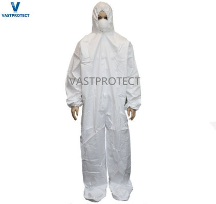 Full Payment White Overalls Suits Disposable Coveralls with Hoods and Shoe Covers