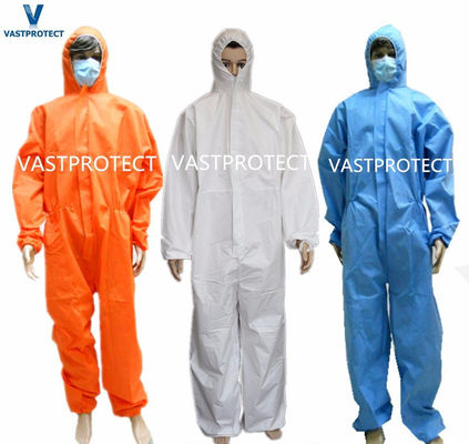 Asbestos Removal Overalls SMS Microporous Type 5/6 Disposable Coveralls Label Accessories