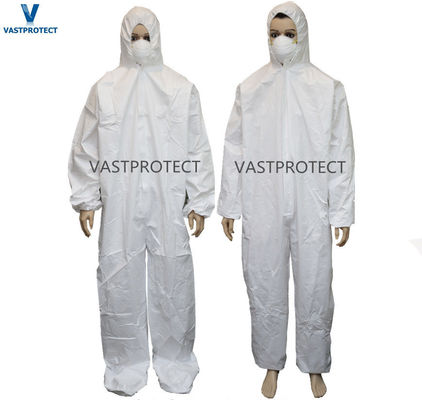 Initial Payment Protective Clothing Disposable Coveralls with Elastic Cuffs and Hood
