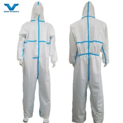 Type5 6 Microporous Hooded Coveralls with Anti-Static Function and US 0/Piece Samples