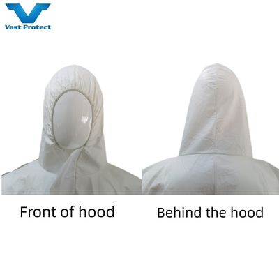 55-70GSM Waterproof Disaposable Microporous Coveralls Production Ability 50000PCS/Day