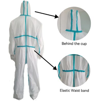 Vastprotect CE Type5 6 Waterproof Anti-Static Coveralls with Strip Customized Request