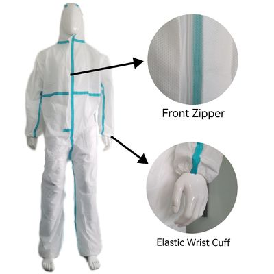 Vastprotect CE Type5 6 Waterproof Anti-Static Coveralls with Strip Customized Request