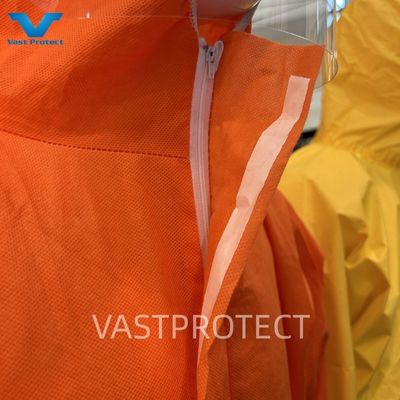 56GSM SMS Tyvek Industrial Protective Type5 6 Coverall without Shoe Cover Reflective