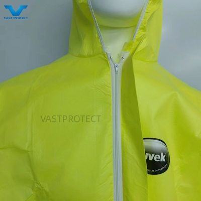 Fully Closed Disposable Microporous PPE Type4 Coveralls for Industrial Workers Safety