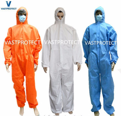 CE Cat 3 III Type 4/5/6 Safety PPE Protective Nonwoven SMS Microporous Disposable Overall