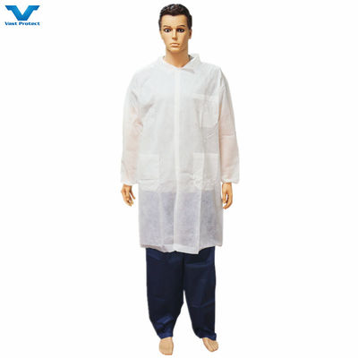 Customized Disposable Lab Coats with Ce Certificate and Magic Tape Closure