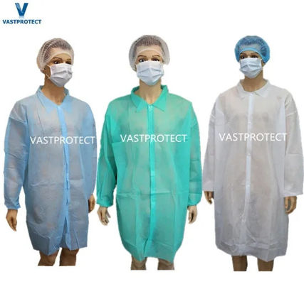 Spring Autumn Season Disposable Workwear Industrial PP Lab Coat