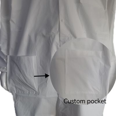 Open Fronted Style With Pocket Microporous Waterproof Dustproof Unisex Uniform Lab Coat