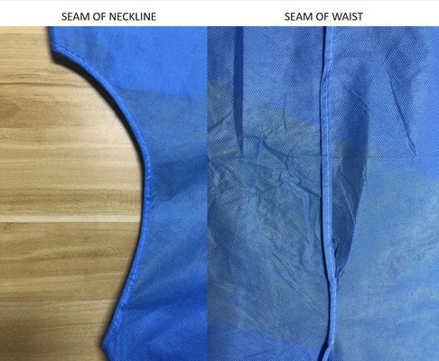 VASTPROTECT-501 Blue Hydroponic SMS Non Woven Isolation Gown