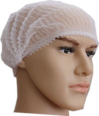Disposable PP 16GSM 18 Inch White Mob Cap Non Sterilized