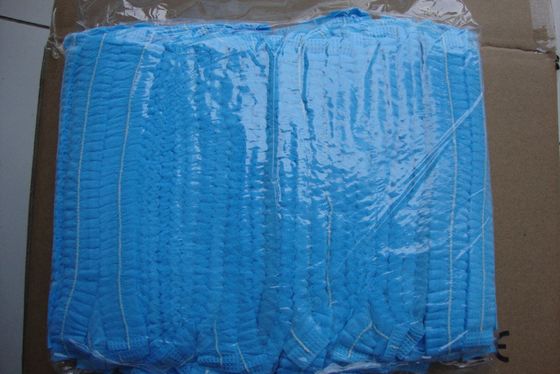 Disposable Blue 18g PP Clip Mob Bouffant Cap For Food Processing Disposable