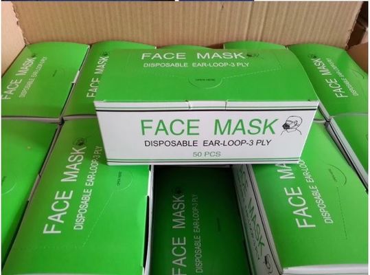 En14683 3 Ply Breathable Earloop Adult Face Mask With FFP1 Filter Rating And CE Approval