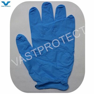9 Inch Blue Powder Free Exam Disposable Nitrile Gloves V201 with Customization Option