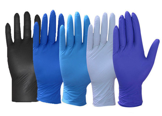 9 Inch Blue Powder Free Exam Disposable Nitrile Gloves V201 with Customization Option