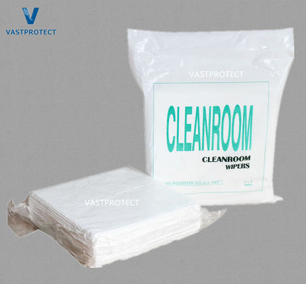 Non-Waterproof 9&quot; Polyester Double Knit Cleanroom Wipers for ISO Class 7 Cleanrooms