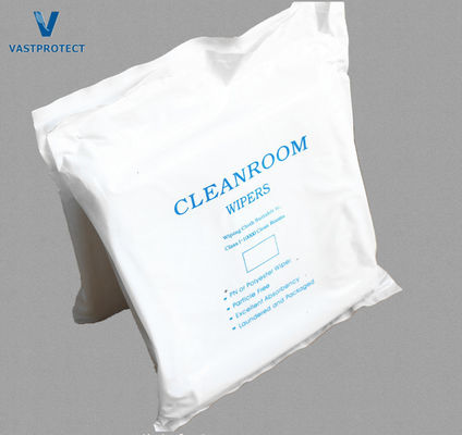 Microfiber Cleanroom Wiper with Customization White ESD Lint Free 100% Polyester