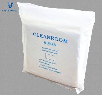 Microfiber Cleanroom Wiper with Customization White ESD Lint Free 100% Polyester