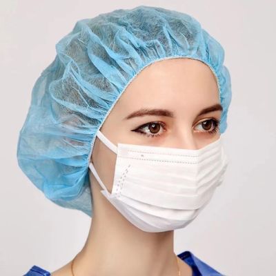 Customization Red Sanitary Surgical Nurse Hair Net Disposable PP SMS Bouffant Cap