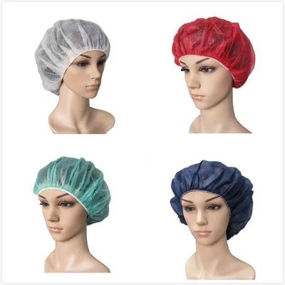Thicker Grams Latex Free Non-Woven Disposable PP SMS Round Bouffant Cap for Electronics