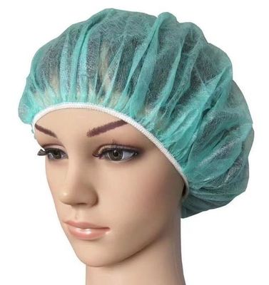 Thicker Grams Latex Free Non-Woven Disposable PP SMS Round Bouffant Cap for Electronics