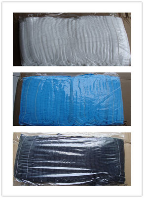 18&quot; Black Disposable Non Woven PP Clip Strip Bouffant Hairnet Mob Cap with Single or Double Elastic CE Certified