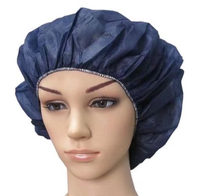 Dust-Free Workshop Hand Made Non-Woven PP Round Bouffant Caps with Single Elastic Rubber