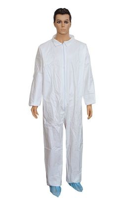 All-in-one Nonwoven Microporous VPT621 Shirt Collar Disposable Coveralls Without Hood