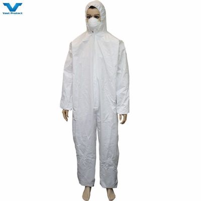 Support payments in USD Disposable Coveralls with Double/Singer Flap Zipper Overalls