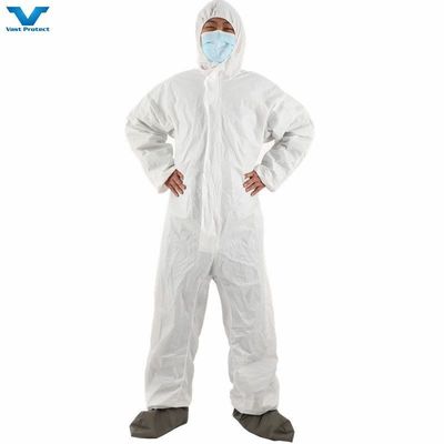 Support payments in USD Disposable Coveralls with Double/Singer Flap Zipper Overalls