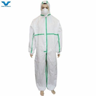 Support payments in USD Disposable Coveralls with Double/Singer Flap Zipper Overalls
