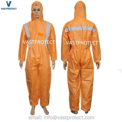 55000pcs per 40Q Mechanical Workwear Protective Clothing Orange Disposable Coveralls